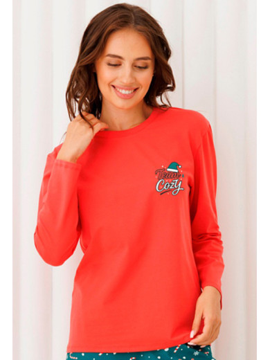 Пижама женская из хлопка со штанами Roksana 82690