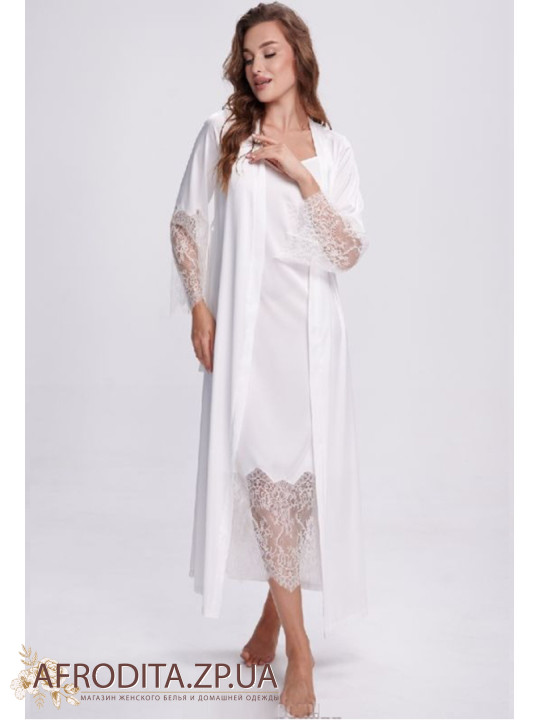 Халат женский на запах Shato 2702/1 ecru