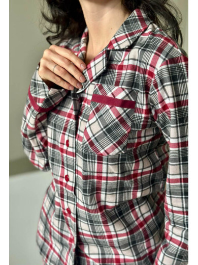 Женская пижама из фланели  с брюками Cosy 82723