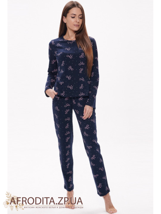 Женская пижама с брюками Wiktoria 1703 синий