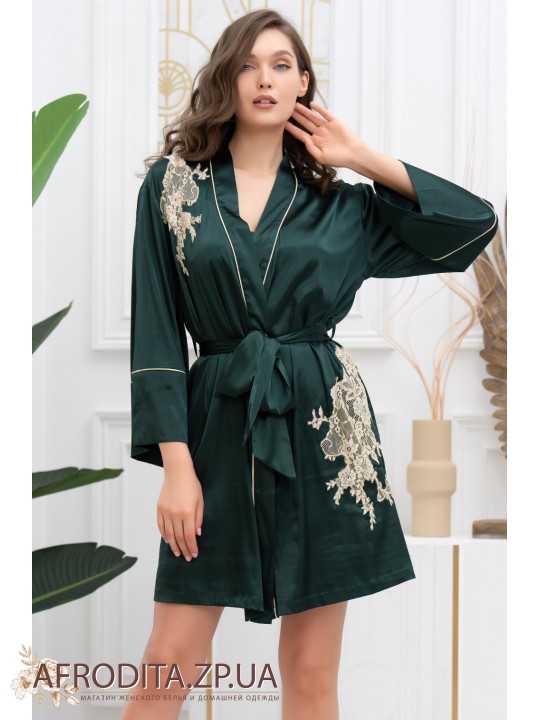 Жіночий шовковий халат Фелліні 3913