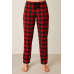 Утепленные домашние штаны в клетку PIJAMONI PJ565