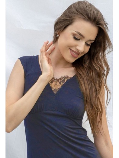 Жіноча нічна сорочка Shato 2310 темно-синій