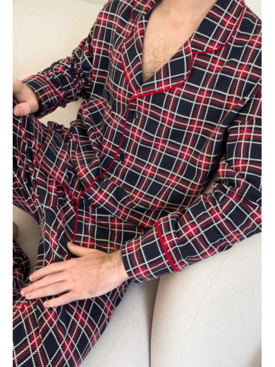 Мужская теплая пижама со штанами Cosy 82591