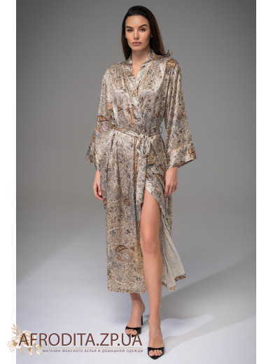 Длинный шелковый халат Ливия 4499