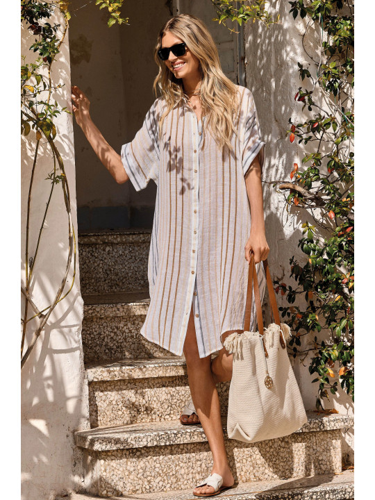 Летнее платье-рубашка Iconique IC26-019
