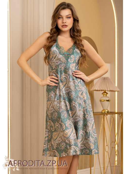 Довга шовкова нічна сорочка Донателла 3128