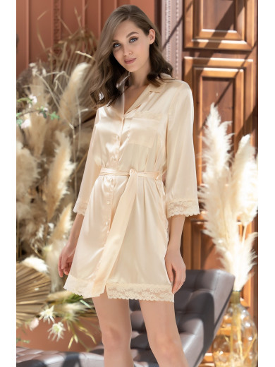 Халат жіночий на ґудзиках "Валентино" 7247