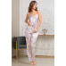 Жіноча піжама-трійка шовкова із брюками Селін 3718
