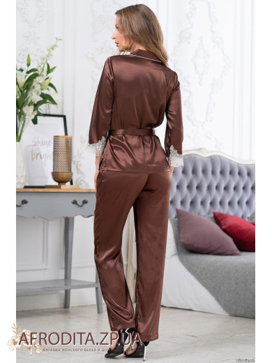 Женская шелковая пижама с брюками "Мерелин" 3156
