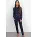 Женская пижама с брюками Wiktoria 1703 синий
