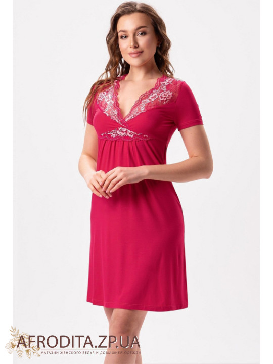 Рубашка жіноча з віскози Shato 2625 малиновий