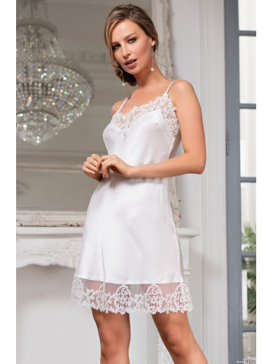 Сорочка женская белая "Белый лебедь" 3554