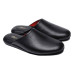 Комнатные тапочки из кожи Pellagio 770 черный флотар