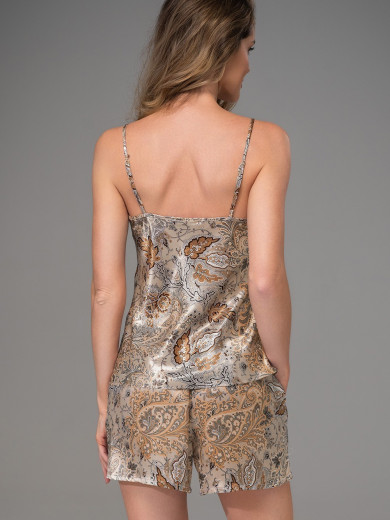 Жіноча шовкова піжама з шортами Лівія 4492