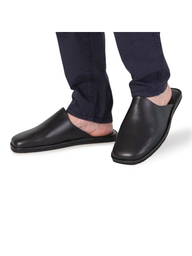 Комнатные тапочки из кожи Pellagio 120 черные