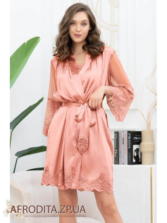 Женский шелковый халат Аурелия 3893