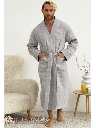 Мужской вафельный халат Cosy 82720