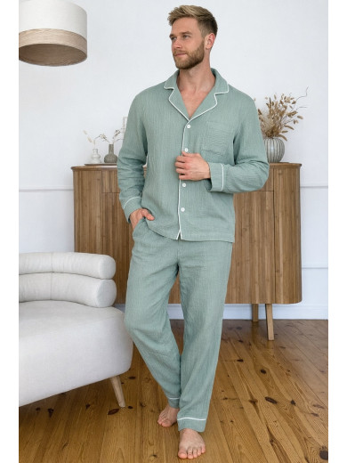 Мужская пижама со штанами Cosy 82739 из хлопка