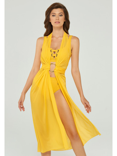 Пляжная туника желтого цвета Marc & Andre CU21-11