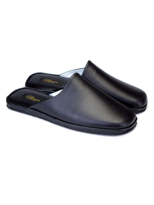 Комнатные тапочки из кожи Pellagio 120 черные
