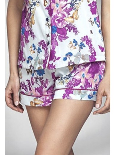 Піжама жіноча з шортами Shato 2220 blue flowers