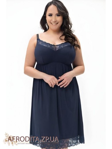 Ночная сорочка из вискозы Shato 2435 темно-синий