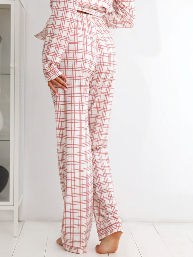 Женские пижамные штаны в клетку Roksana 1425-16208
