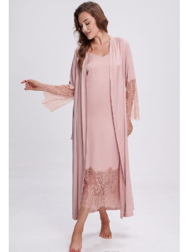 Халат жіночий на запах Shato 2702/1 ecru