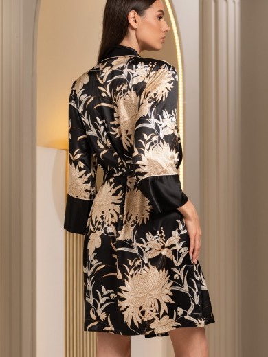 Жіночий шовковий халат Ельміра 4263