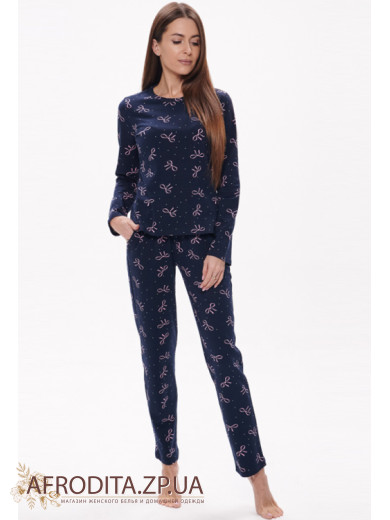 Женская пижама с брюками Wiktoria 1703 синий