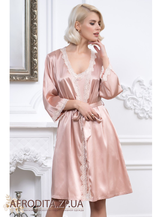  Атласний жіночий халат "Джулія" 8733-2