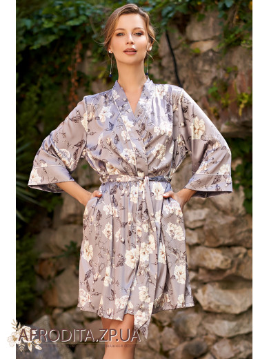 Женский шелковый халат Грация 3583