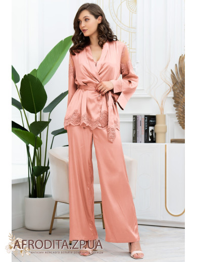 Женская шелковая пижама со штанами Аурелия 3896