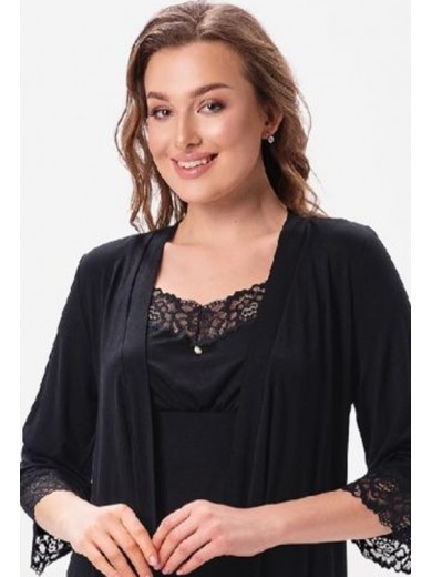 Жіночий халат з віскози Shato 2621/1 black