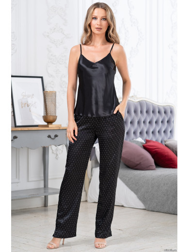 Пижама атласная со штанами "Дороти" 8708
