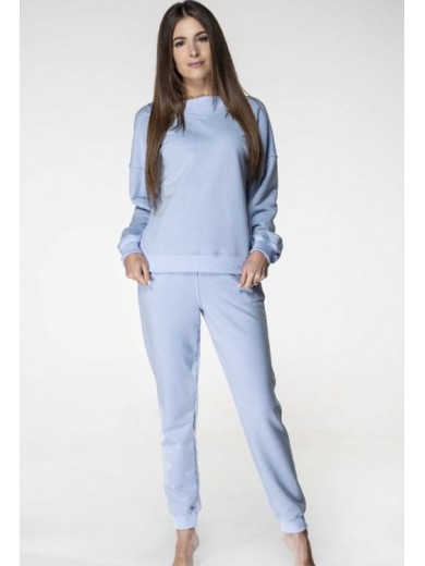 Жіночий костюм зі штанами Wiktoria 1118 блакитний