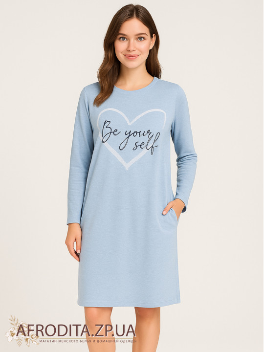 Нічна сорочка з довгим рукавом Roksana 82806